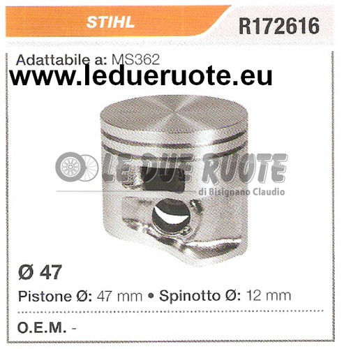 R172616 pistone completo stihl - r172616,
