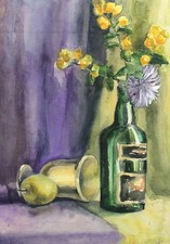 Quadro acquerello natura morta