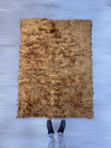 Tappeto montone vero beige - tappeto,