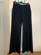 Pantaloni palazzo Sisley donna nero larghi vita bassa - tg 40