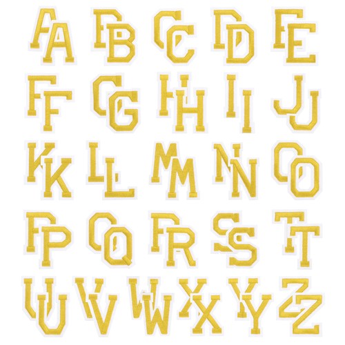 Toppa lettere cucire - toppa, 52pz