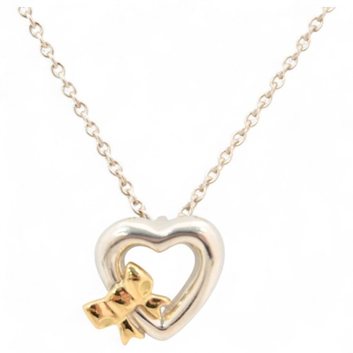 Collana cuore nastro - e,