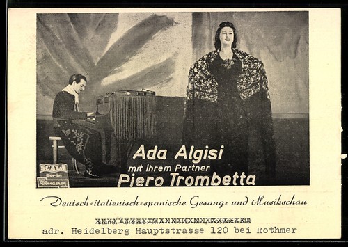 Cartolina musicisti ada - cartolina, algisi