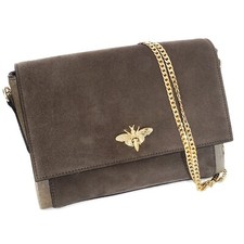 Borsa pelle pochette cerimonia tracolla regolabile catena artigianale italiana