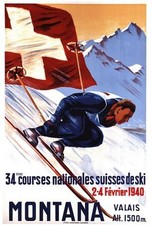 Poster vintage 1940 Campionati