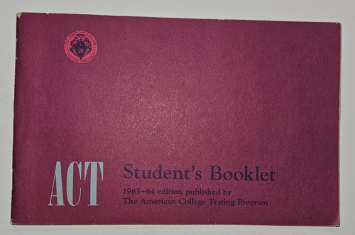 Vintage student booklet - student's, act