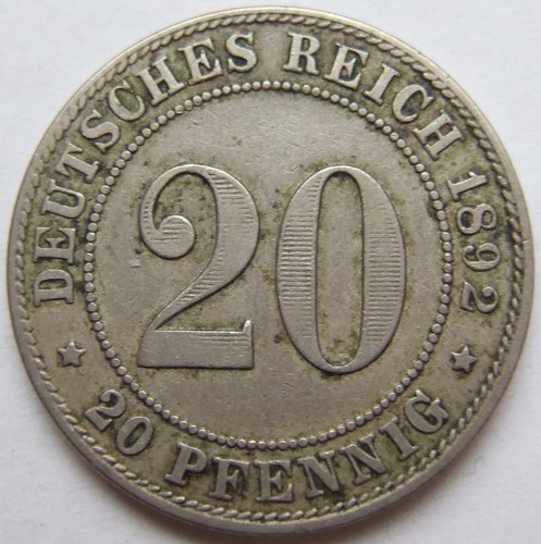 Moneta impero tedesco - impero, 20