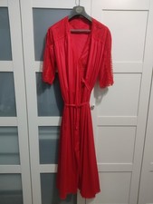 CAMICIA DA NOTTE CON VESTAGLIA RITRATTI ROSSO TAGLIA S