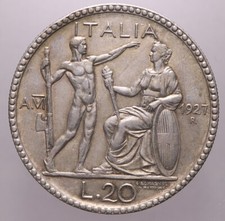 20 LIRE 1927 AN. VI LITTORE