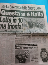 GAZZETTA DELLO SPORT  24 GIUGNO 1994 USA 94 ITALIA-NORVEGIA 1-0 BAGGIO MARADONA