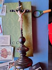 ANTICO CROCIFISSO DA ALTARE SU LEGNO EBANIZZATO