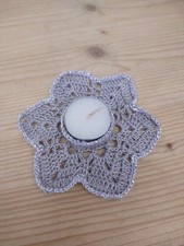 Porta Candele Uncinetto Natale