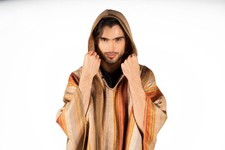 Poncho in lana di alpaca -