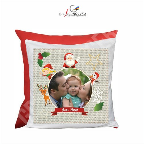 Cuscino quadrato natale - cuscino, con