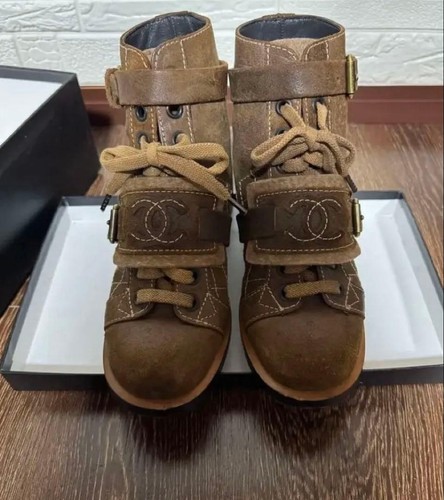Scarpe stivali chanel pelle - scarpe,