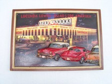 Quadro legno pub USA in rilievo lucinda lewis roadside america