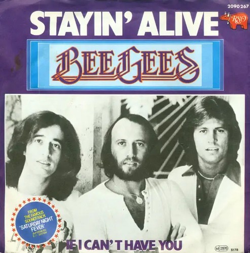 Bee gees stayin alive - alive, /