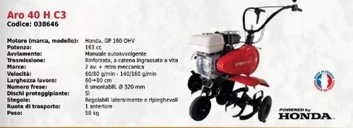 Motozappa aro c3 - 40, h