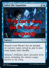 MTG SOLVE THE EQUATION EXC - RISOLVERE L'EQUAZIONE - STX - MAGIC