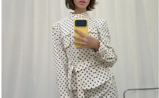 Zara POLKA DOT SHIRT JACKET