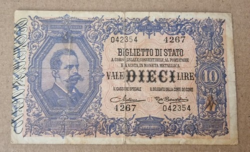 Dieci lire vittorio - 10,