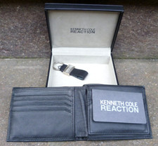 KRNNETH COLE REACTION PORTAFOGLIO E PORTACHIAVI IN PELLE COME NUOVI COFANETTO