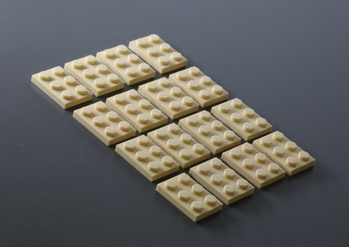 Pezzi lego 16x - plate, tan