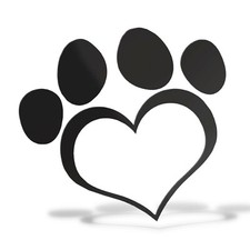 Sticker paw dog cat heart - paw,