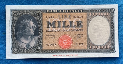 Rep ita banconota da - banconota, 1000