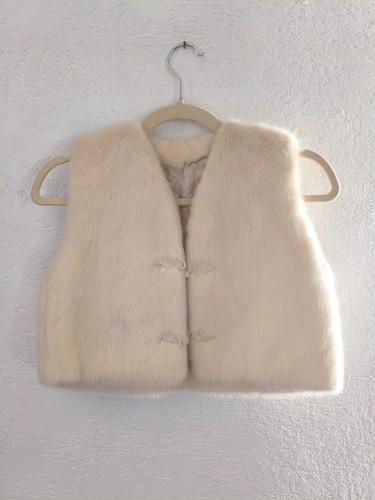 Gilet visone bianco - visone,
