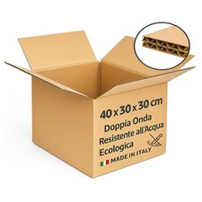 Scatole Cartone Per Traslochi Imballaggi Spedizioni 40X30X30 Doppia Onda