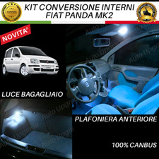 KIT LED INTERNI PER FIAT PANDA MK2 LUCE ABITACOLO + VANO BAGAGLI CANBUS 6000K