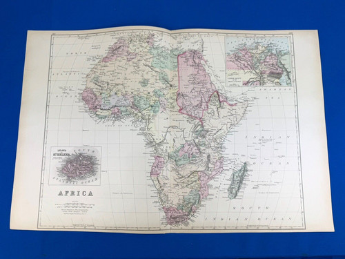 Mappa colori 1886 africa - mappa,