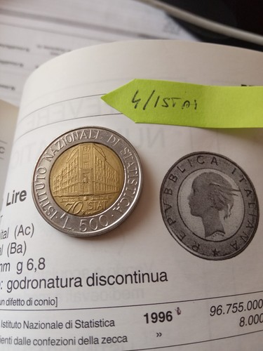 Moneta 500 lire del 1996 - da,