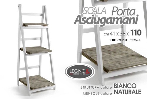 Scala scaffale legno mensola - legno,