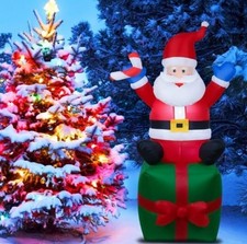 Babbo Natale Gonfiabile Luminoso 1,8 metri Per Uso Esterno Con Luci LED