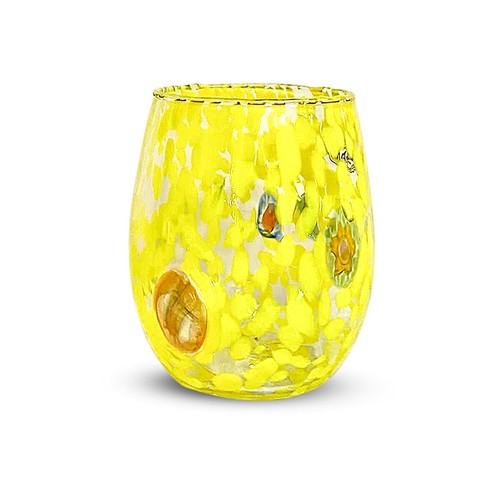 Bicchiere vetro soffiato gocce - soffiato,