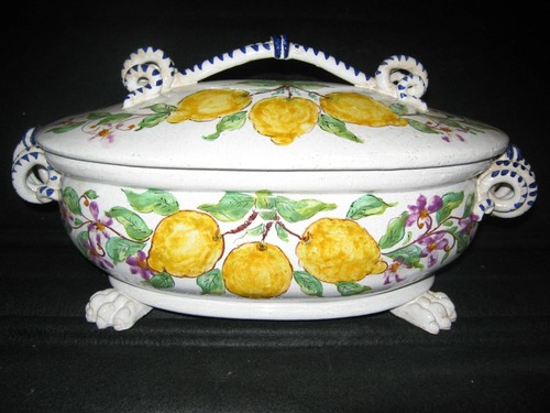 Biscottiera ovale ceramica