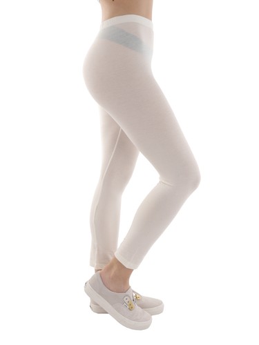 Cream leggings donna - leggings, crema