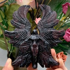 garnet.Hand-carved.Angel,Natural quartz crystal cluster mineral specimen