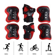 Kids Rollerblade Skateboard Skating Knee Elbow Wrist Protective Gear Pad Kit USA