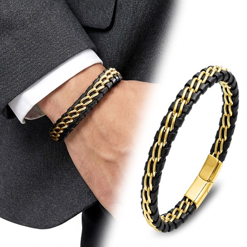 Bracciale giallo doppia - , catena