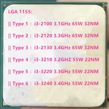 CPU Intel Dual-core I3-2100