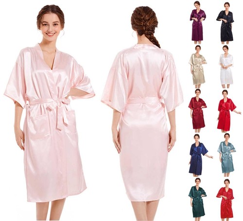 Accappatoio kimono raso - , seta