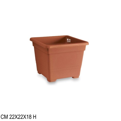 Vaso quadrato 22x22x18 - vaso, h