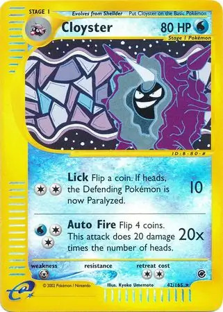 Cloyster 165 pokemon - cloyster, 42/165