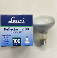LAMPADINA LEUCI SPOT 100 WATT E27 REFLECTOR R80 SMERIGLIATA 230V DIMMERABILE