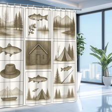 Tenda da doccia rustica per