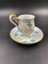 TAZZINA TAZZA CAFFE' MOKA PORCELLANA LIMOGES st VENEZIANO D’ORATA A MANO VINTAGE