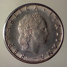 50 lire Vulcano 3° tipo 1990 Orecchio tondo senza rombo